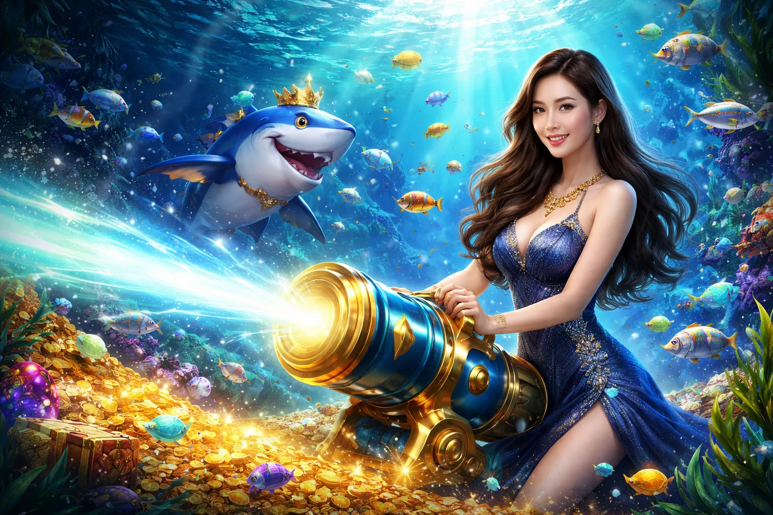 Trò chơi bắn cá tp88 với cảnh biển sống động